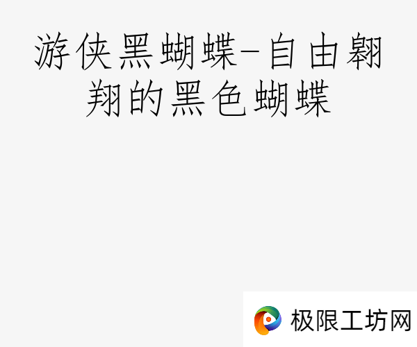 游侠黑蝴蝶-自由翱翔的黑色蝴蝶